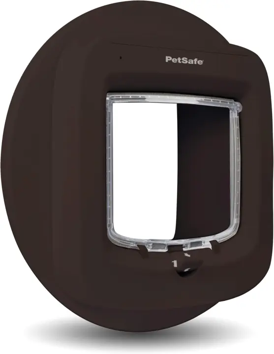 PetSafe Microchip Gato Mascota Tapa, Tapa, Color Blanco, 4 Opciones de Cierre, Marco telescópico, túnel, Resistente - 1