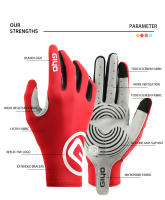Guantes antideslizantes de dedo completo para ciclismo, manoplas de tela de LICRA para bicicleta de montaña, equipo de ciclismo de carretera - details 4