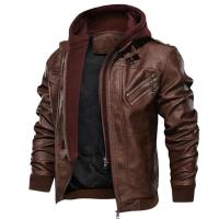 Chaqueta de Cuero Para Hombres Otoño 2025 Estilo Motero Casual Ligera Talla EU SA722 - details 1