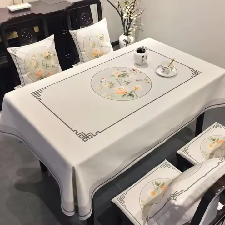 Manteles rectangulares modernos y sencillos, manteles impermeables resistentes a las arrugas para decoraciones de fiestas de Navidad y bodas - 1