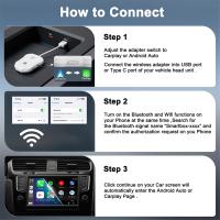 Adaptador inalámbrico Carplay Android Auto, Dongle Plug & Play, para todos los coches con cable CarPlay, IOS 10 + Android 11 + teléfonos - details 5