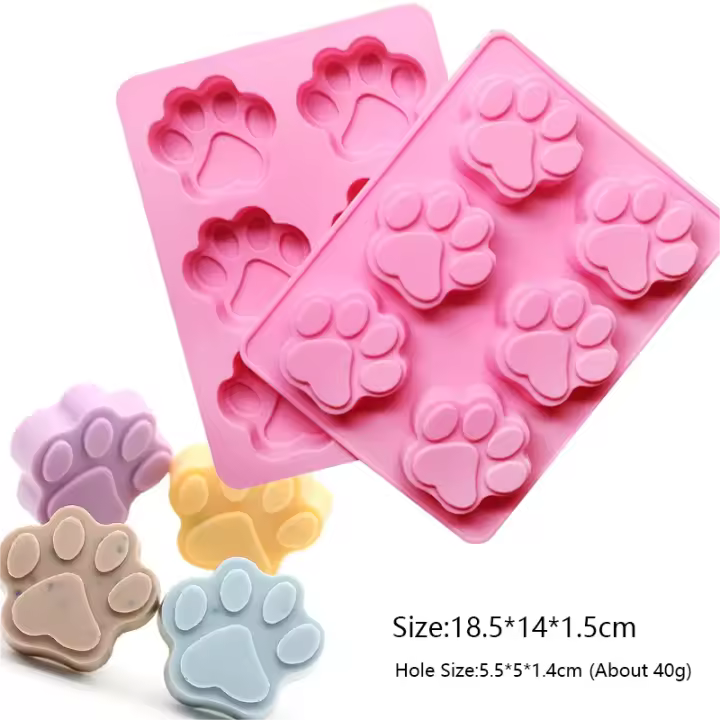 Molde de silicona de hueso de perro encantador para hornear Chocolate, dulces, Fondant, confitería, jabón de Pata de Gato, moldes de pastelería, herramientas de decoración de pasteles - 1