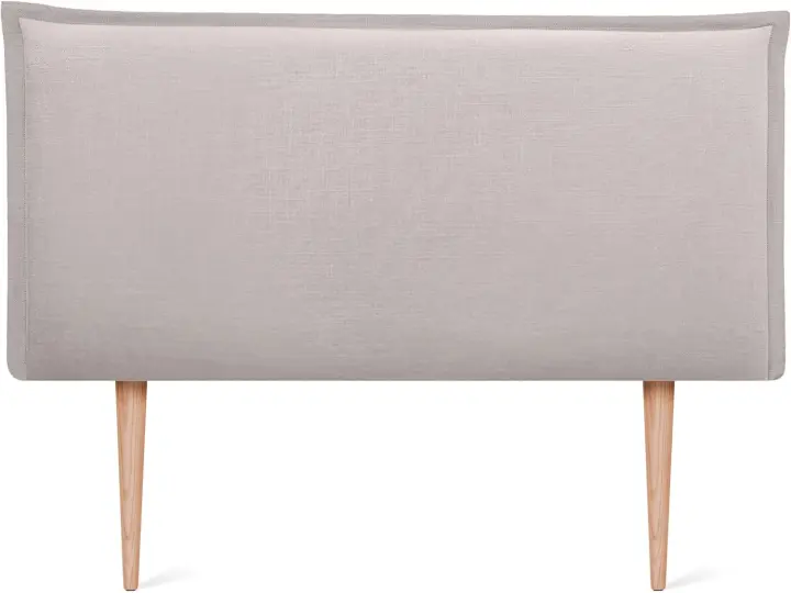 Cabecero de Lino Natural Liso con Ribete Cabezal Tapizado Cama Dormitorio Moderno Top Trending (Beige, 160x105cm con Patas (Camas 150/160)) - 1