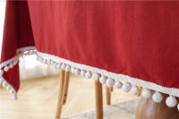 Mantel de tela de algodón lavable para boda, fiesta, comedor, banquete, decoración navideña de Año Nuevo, mantel uriou - details 3