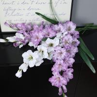 Rama de gladiolos artificiales de 86cm, arte Floral de tacto Real, flores de alondra falsas, 12 cabezas, flores de orquídeas de simulación hechas a mano - details 9