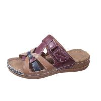 Zapatillas de tacón de cuña informales para mujer, zapatos de verano - details 1