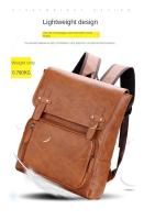 Mochila de Viaje de Ocio para Hombres Resistente al Desgaste, Patrón de Splice, Forro de Dacron, Exterior de Cuero - details 7
