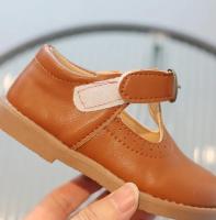Zapatos de cuero con correa en T para niños, zapatos de princesa para niñas, zapatos planos transpirables para niños, negro, marrón, bebés pequeños, primavera y otoño - details 4