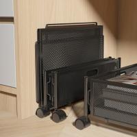 Contenedores de almacenamiento debajo de la cama de gran capacidad con ruedas, contenedores de almacenamiento de ropa para edredón de Metal, plegables con asas - details 1