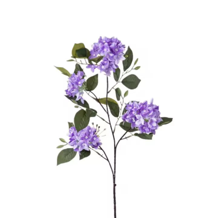 Flor Lila Artificial de tacto Real, rama de flor Lila de seda elegante de lujo, flor falsa hecha a mano para sala de estar y escritorio - 1