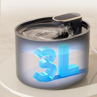 Fuente de agua automática con luz LED para gatos, alimentador silencioso eléctrico, USB, Ultra silencioso, 3L - details 4