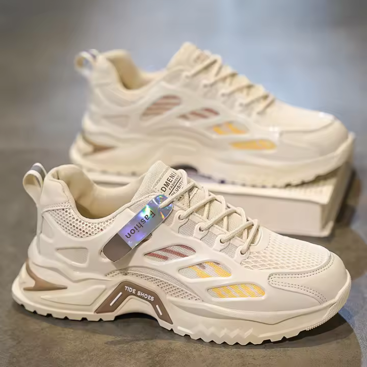 Zapatos de Malla de Verano 2025 para Hombres Moda Deportiva para Adolescentes Aumento de Altura - 1
