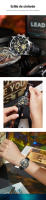 SKMEI-reloj ejecutivo de lujo para hombre, cronógrafo de cuarzo japonés, resistente al agua, con calendario, 3bar - details 2