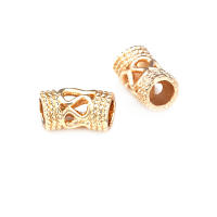 Gran Espaciador de Cilindro de Latón Dorado de 18K Accesorios para Hacer Pulseras - details 33