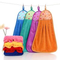 Toalla de mano de terciopelo Coral, suministros de baño, paño suave y absorbente, paños de cocina, accesorios de cocina - details 2