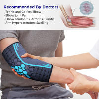 1Pair Sports Adjustable Elbow Compression Support Elbow Brace Sleeves with Strap for Fitness Running Basketball Volleyball - details 3