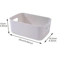 Paquete de 5 Cestas de Almacenamiento Rectangulares con Mango Ideal para Cocina, Armario - details 1