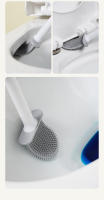 Cepillo De Inodoro Mini De Silicona Con Base Antifugas Y Cerdas Flexibles Para Baño Cepillo Suave Para Limpieza Rapida Y Secado - details 5