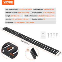 VEVOR E Track Kit de riel de amarre, carga de 2000 libras - details 8