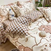 Juego de Ropa de Cama para Niños con Estampado de Dibujos Animados Súper Lindo Funda de Edredón Sábana Plana Funda de Almohada Suave Textil para Dormitorio - details 10