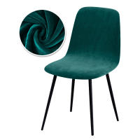 Funda de silla de tela de terciopelo, 23 colores, respaldo corto, tamaño pequeño, funda de asiento para silla de Bar, para comedor, hogar, 1/2/4/6 Uds. - details 21