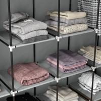 Armario de Tela Portátil para Dormitorio 10 Compartimentos, 2 Varillas Colgantes, 4 Cajones de Tela - details 7
