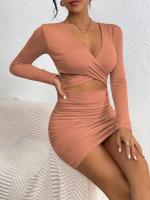 Elegante Vestido de Cintura Ajustada con Tirante de Espalda para Mujer en Otoño-Invierno - details 22