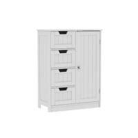 Bath Vida Priano - Armario de Almacenamiento para Cuarto de baño, Cesta de Madera, Color Blanco - details 13