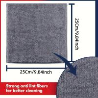 Juego de Toallas de Cocina Ultrafines Fibra Ligera Gris Absorbente Suave Removedor de Manchas - details 4