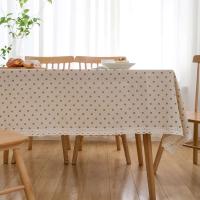 Mantel de lino y poliéster con borde ENCE con borlas rectangulares, mesa de piscina, utilizado para decoración del hogar, cocina - details 20