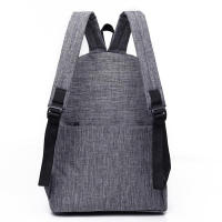 Mochila de lona de Color sólido para hombre, resistente al desgaste, Simple, a la moda, para estudiantes - details 6