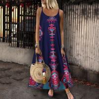Vestido largo con tirantes estampado nuevo para mujer, talla grande para mujer - details 4