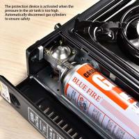 Encendido automático de alta potencia, resistente al viento, ahorro de energía, aleación, estufa de gas portátil de doble propósito, suministros de camping - details 7