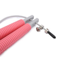 Silicone Handle Jump Rope Fitness PVC Sports Steel Wire Skipping Ropes Crossfit Adjustable Exercise Workout Skipping Equipment - details 4