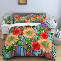 Seta de Jabón Vintage con Diseño Floral de Peonía y Girasol Ideal para Decoración de Dormitorio Material de Poliéster Estilo Boho - details 8