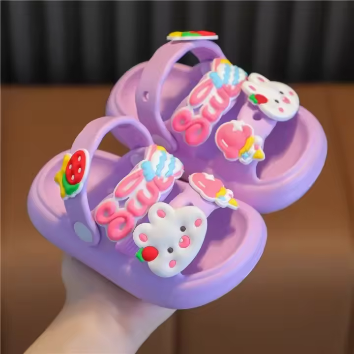 Zapatillas de Bebé de Dibujos Animados Zapatos de Playa para Niñas Verano 2024 Antideslizantes - 1