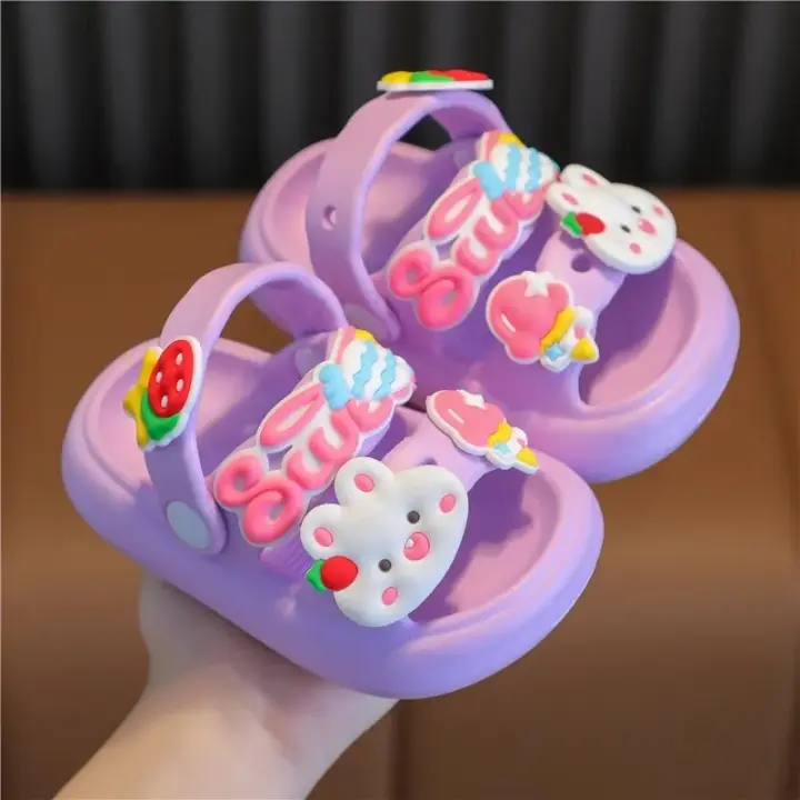Zapatillas de Bebé de Dibujos Animados Zapatos de Playa para Niñas Verano 2024 Antideslizantes - 1