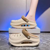 El verano exterior de las mujeres antideslizante aumento de altura de la plataforma de doble uso bolsa zapatillas de la cabeza de las mujeres sandalias de oficina. - details 3