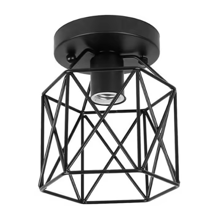 imdgr Luz de Techo Industrial Retro Montaje en la Pared, Lacado, Forma Cuadrada, Voltaje 90-260V - 1