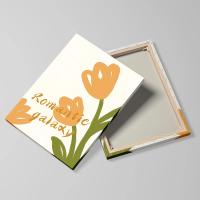 Pintura Nórdica de Tulipanes en Lienzo JUBEER con Marco Decoración para el Hogar Arte de Pared para Dormitorio Diseño de Flores en Lienzo y Acuarela - details 1