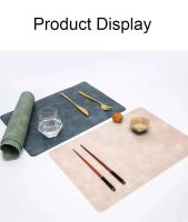 Mantel retro resistente al calor de cuero PU para mesas de comedor, mantel antideslizante, portavasos - details 9