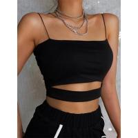 2025 Nueva Moda Caliente Mujer Verano Sexy Casual Camiseta Corta Recortada Top Corto Chaleco Blusa Sin Mangas - details 1