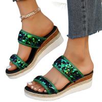 zapatos de zapatilla de tacón de cuña de verano para mujer - details 0