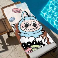 LABUBU-Toalla de playa para piscina, arena portátil de secado rápido, manta de natación para viajes al aire libre, estera fina, toallas de baño - details 6