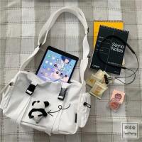 Bolso cruzado de Lienzo a la Moda para Mujeres Bolso de Hombro de Color Sólido, Gran Capacidad, Estilo Casual para Mujeres y Hombres jóvenes - details 0