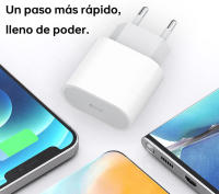 Adaptador de carga rápida de 20 W + cable de datos de 27 W, paquete de 2 cargadores blancos (Tipo-C) - details 5