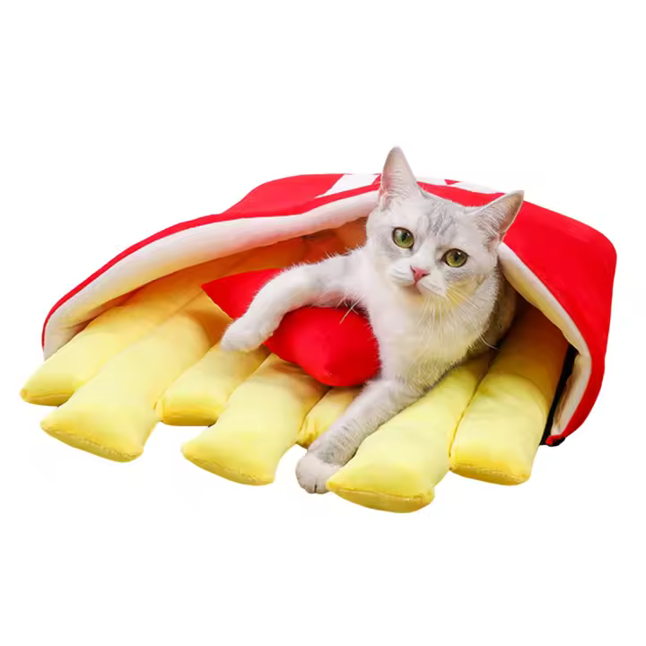 Cama de Sueño Caliente para Mascotas en Forma de Chip Ideal para Gatos y Perros - 1