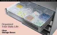 Caja de Almacenamiento de Plástico Transparente Pequeña con Tapas Organizador de Abalorios Rectangular Porta Crayones Artesanías Caja de Almacenamiento de Muebles y Organización - details 3