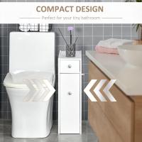 Estrecho 2 Cajones y Compartimiento Superior Tapa Lavabo Ducha 17x48x58 cm Blanco - details 3