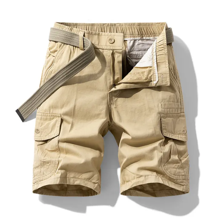 Pantalones Cortos de Verano para Hombres Cómodos y Versátiles con Múltiples Bolsillos - 1